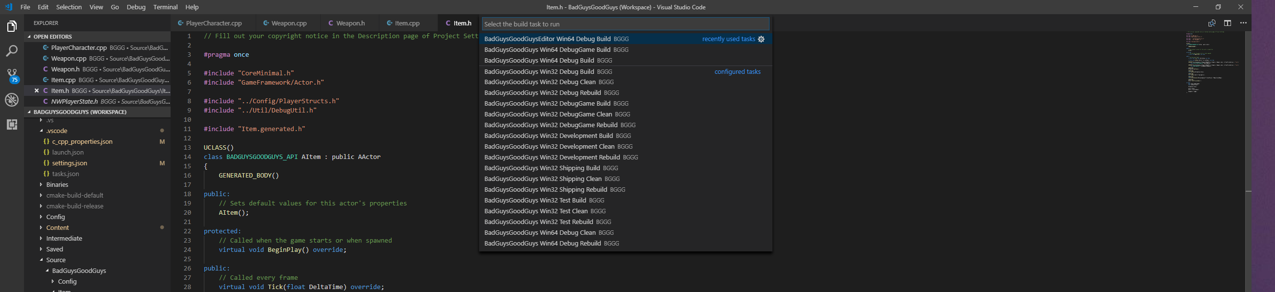 unreal engine visual studio 2015 intellisense